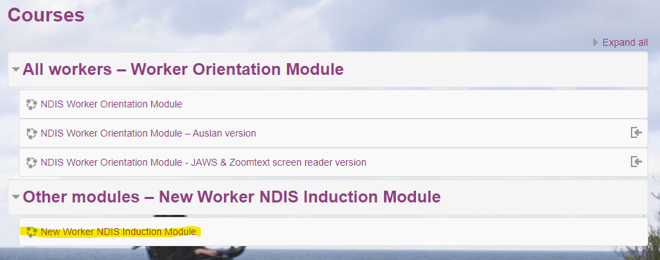NDIS Induction Select